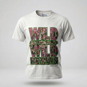 Sierra Club "Wild Should Remain Wild" Vintage Single Stitch Hanes Beefy XL White